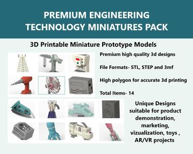 PREMIUM ENGINEERING TECHNOLOGY MINIATURES PACK 3D Model Collection