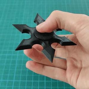 Collection of 4 types of shuriken fidget spinners. 608/skateboard bearings