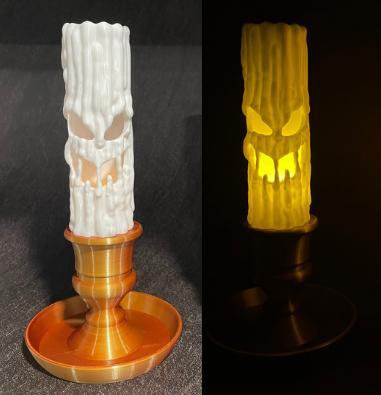 Creepy Candle Set of 5 with Candlestick / No Supports