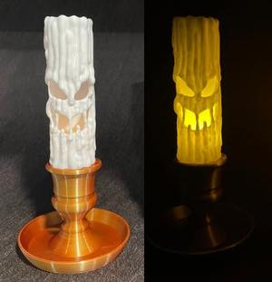 Creepy Candle Set of 5 with Candlestick / No Supports
