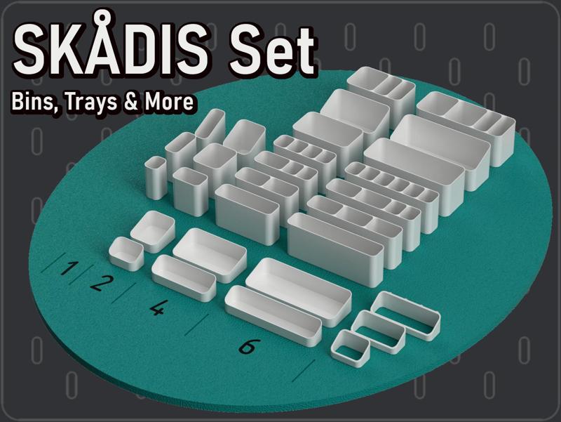 IKEA SKÅDIS Ultimate Bin, Tray & Hanger Set
