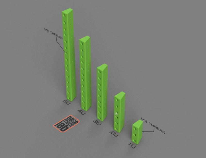 Rack server rails - self-supporting - M6 / M4 Thread - Collection - Guide autoportanti per Rack server