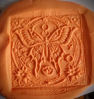 Luna Moth Pottery Stamps