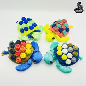 Cute Articulated Turtles #3 - Swappable & Customizable Shell - Print in Place - No Supports