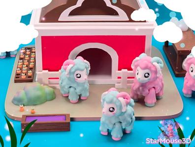 Mini Sheep and Barn Flexi Set