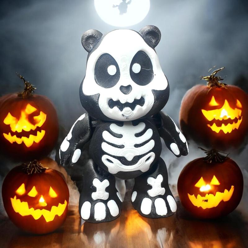 Skeleton Bear, Care Bear, Flexi, Flexible, Articulating 