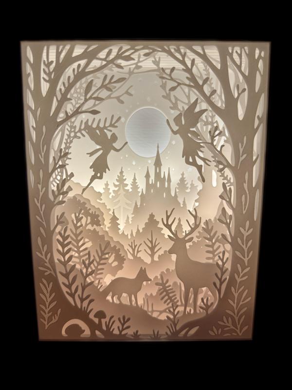 Enchanted Forest Shadow Box Light Box Lamp
