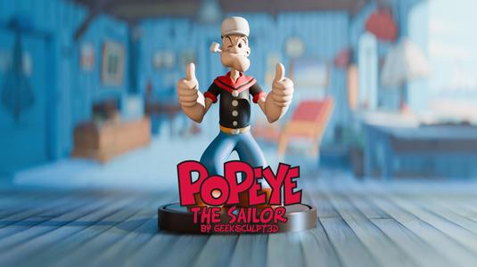 Popeye the Sailor Figure – Cartoon Fan Art Model