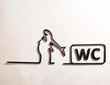 WC door hanger from the iconic cartoon "La Linea" Balum Balum.   