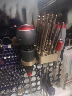 Multiboard Electric Screwdriver Holder and Bit Storage   