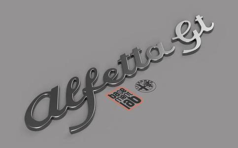 Alfa Romeo ALFETTA GT Rear Vintage Written / Vintage Frieze-Logo-Badge - Scritta Logo Posteriore Alfetta GT   