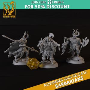 Barbarians Furiana, Gyratos and Tahnar Modular Heroes