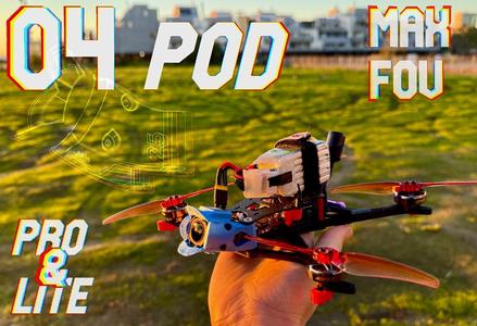 DJI O4 Pro/Lite Pod Mount: FPV Max-FOV, almost any quad/tilt/ND