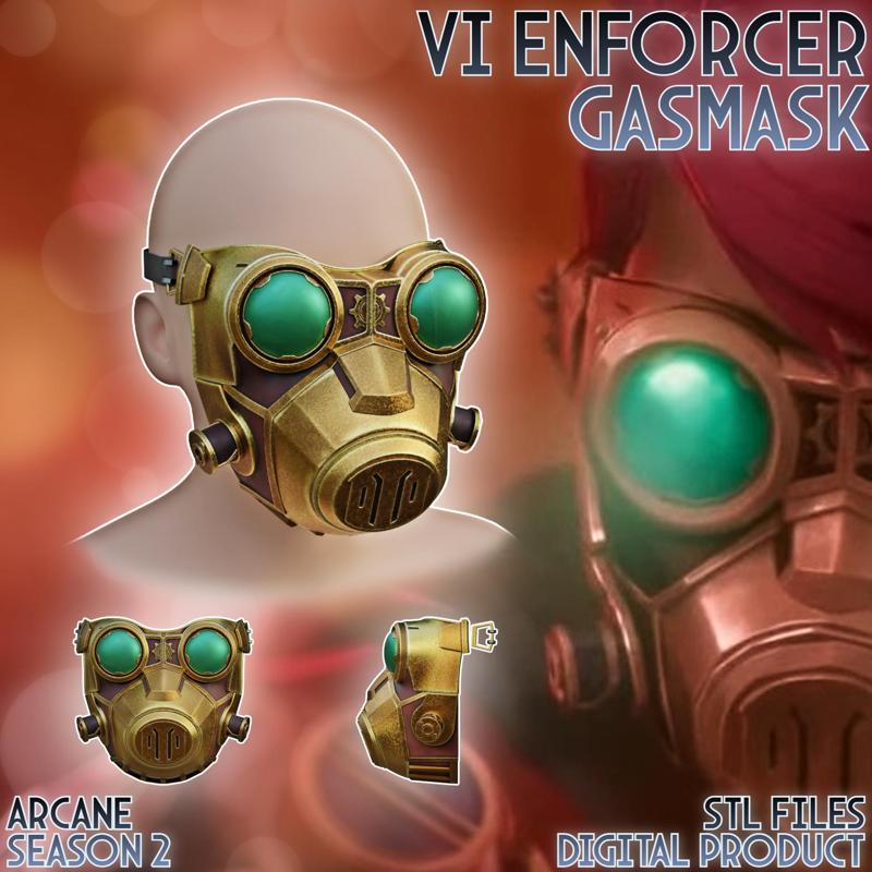 Vi Enforcer Gasmask Arcane League of Legends