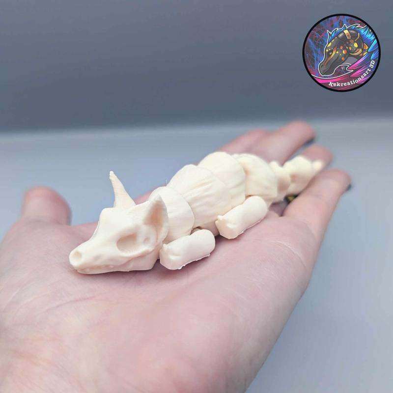 Baby Flexi Skelly Dog Keychain