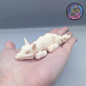 Baby Flexi Skelly Dog Keychain