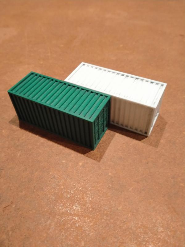 HO Scale 20ft Container 1:87, Print in Place! FREE!!!