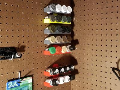 Pegboard Paint Rack
