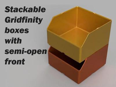 Stackable box, Gridfinity   