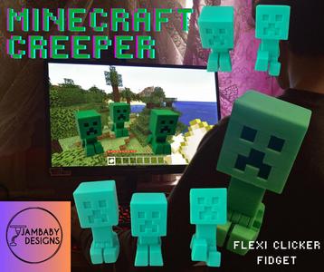 Minecraft Creeper Flexi Clicker Fidget