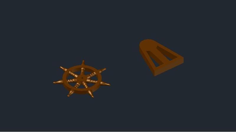 Helm of a sailing ship