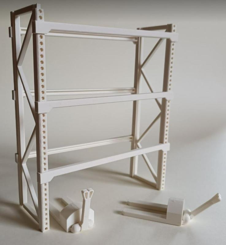 Warehouse rack, modular storage shelf 1/72 scale