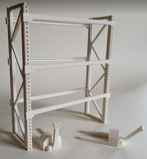 Warehouse rack, modular storage shelf 1/72 scale