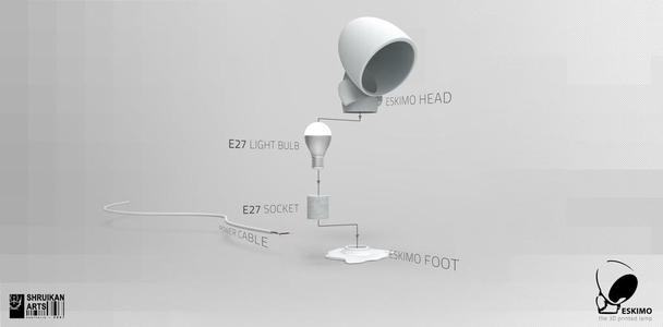 Eskimo Lamp - the 3D printed DeskLamp