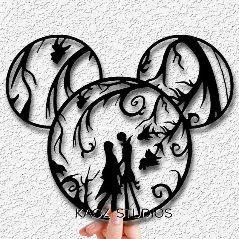 jack and sally wall art the nightmare before christmas decor mickey decoration