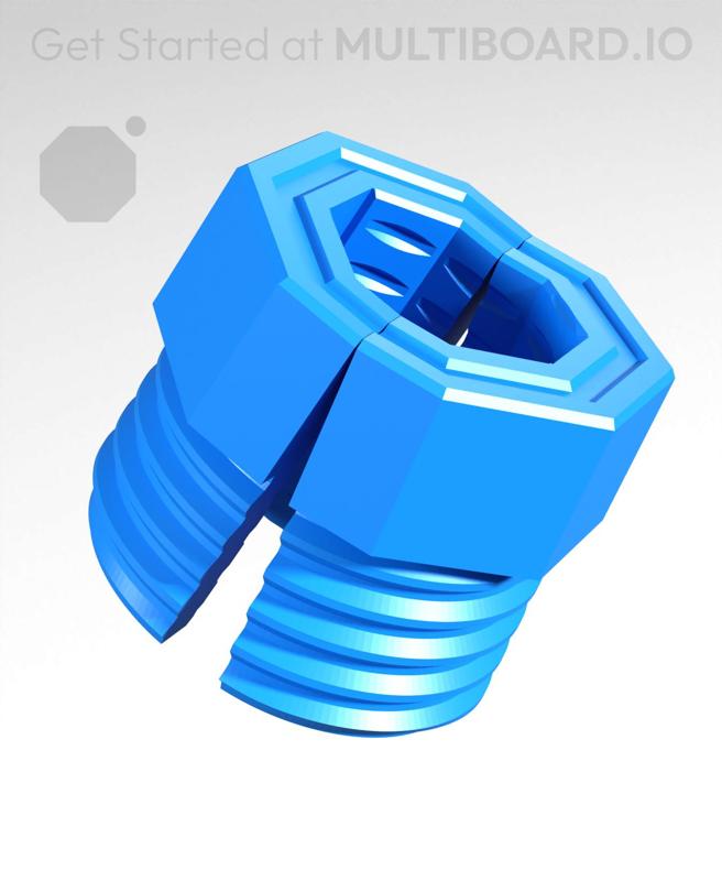 13 mm Big Thread, Push-fit Head, Folded-Bolt