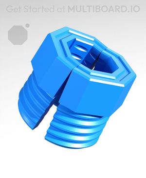 13 mm Big Thread, Push-fit Head, Folded-Bolt
