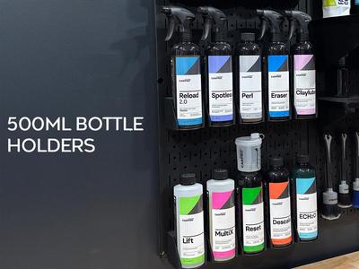 500mL Bottle Holders - Pegboard Mounted
