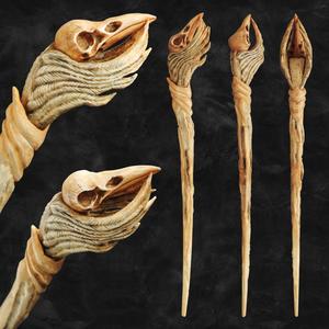 Raven Skull Wand - Harry Potter Spirit Animal