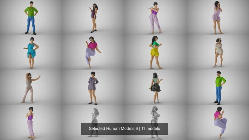 Selected Human Models 6 3D Model Collection