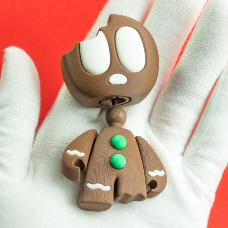 Gingerbread Blobs - Mini Modular Articulated Art Toy