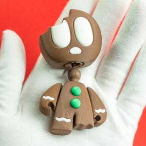 Gingerbread Blobs - Mini Modular Articulated Art Toy