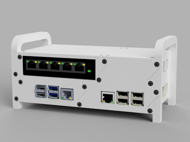 Modular Mini PiRack | Pi 4B | Pi 3B | TL-SG105E