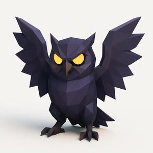 Búho Low Poly   