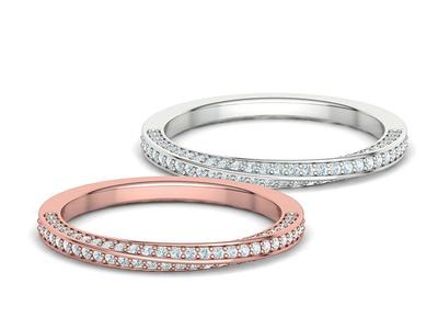 Mobius Diamond Eternity Wedding Band 1mm stones 3dmodel