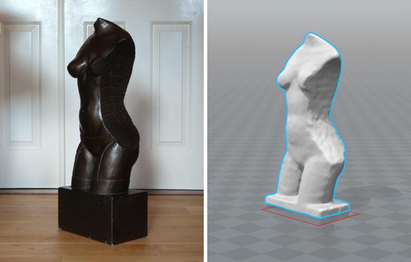 Woman statue scan