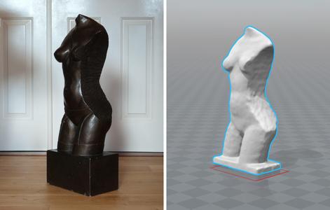 Woman statue scan