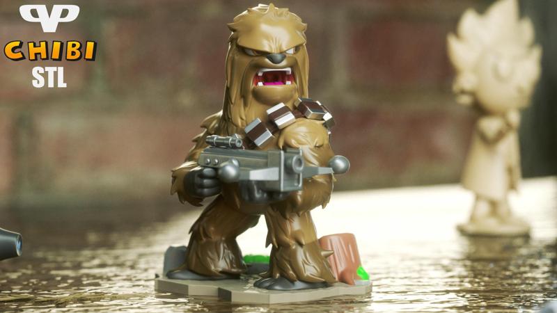 Chewbacca Chibi for 3D Printing STL
