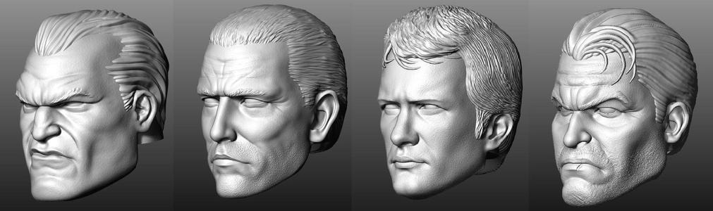 PUNISHER HEADS PACK 3D Model Collection