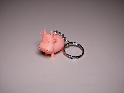Tiny Cow Keychain