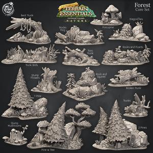 Forest Terrain Set (Pre-Supported) - Terrain Essentials