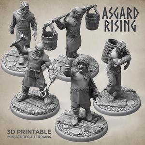 Male Villagers (Townsfolk) /EasyToPrint/ /Pre-supported/