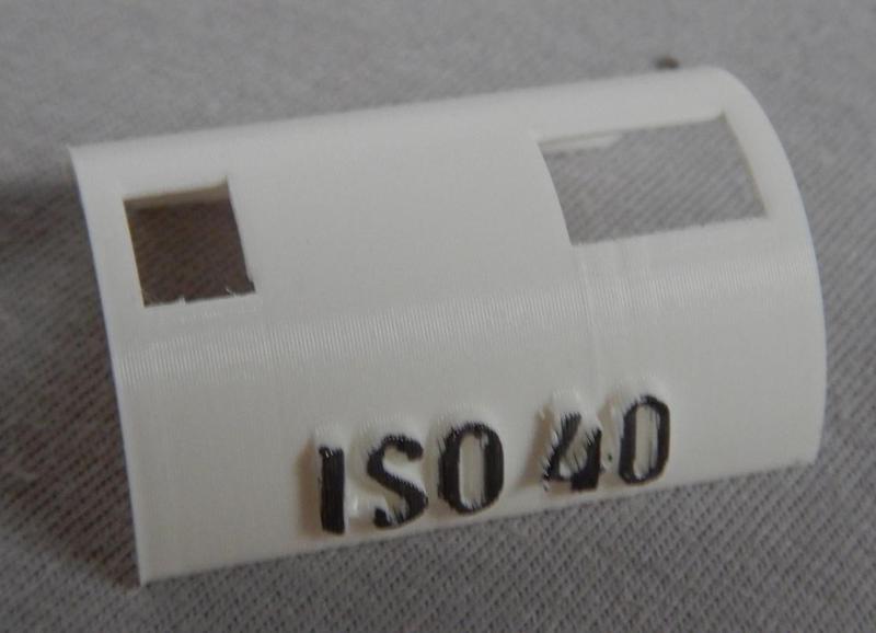 Schablone für DX-Code ISO 40; Template for DX code ISO 40