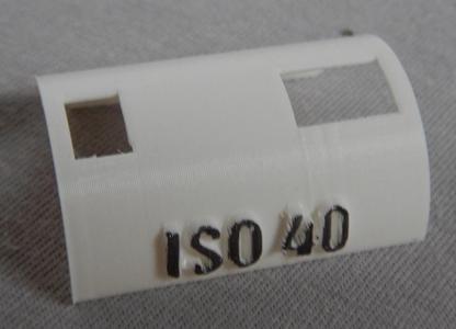 Schablone für DX-Code ISO 40; Template for DX code ISO 40