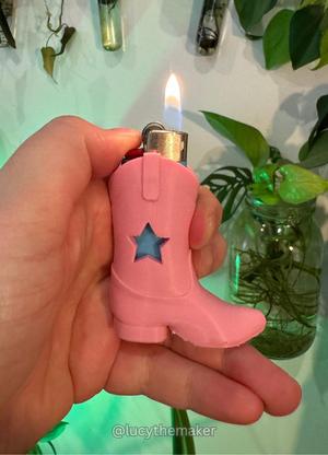 Cowboy Boot Bic Lighter cover