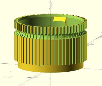 Circular Sock Knitting Machine - Parametric OpenSCAD Cylinder
